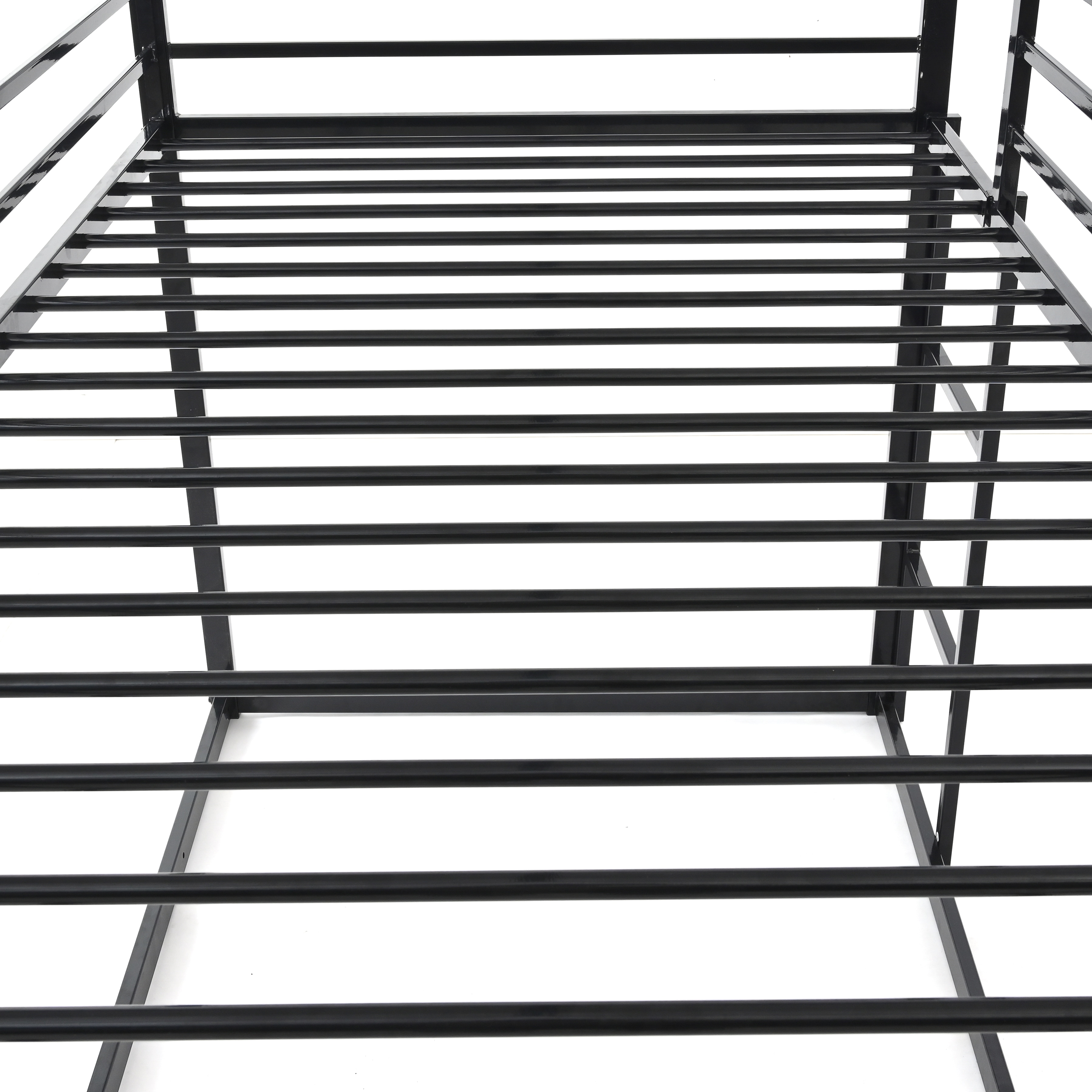 Twin Over Twin House Bed With Ladder And Slider, House Bed, Bunk Bed_voghion.com